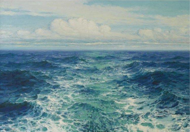 Lionel Walden Hawaiian Coast, oil painting by Lionel Walden, Norge oil painting art